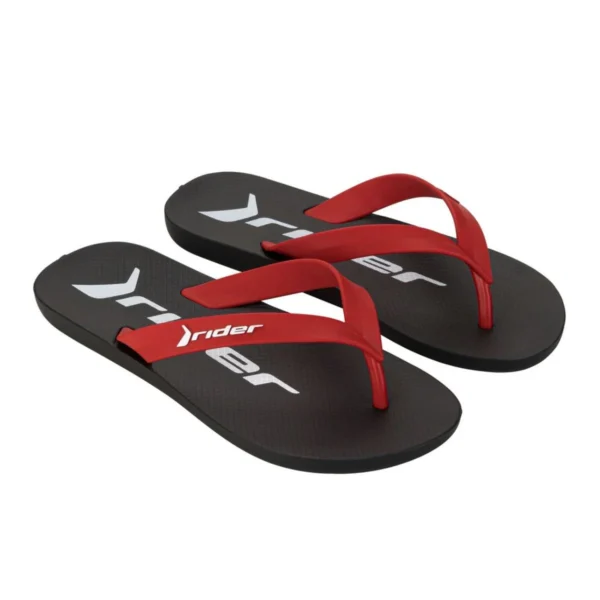 Chinelo Masculino Dedo Rider Feel Preto E Vermelho - Image 2