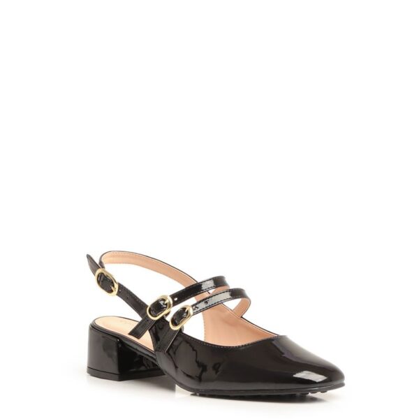 Scarpin Aberto Preto Boneca Verniz Constance - Image 2